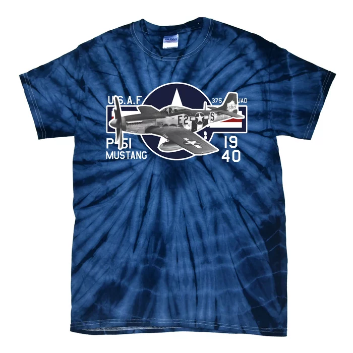 P51 Mustang Ww2 Tie-Dye T-Shirt