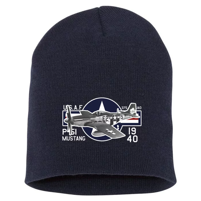 P51 Mustang Ww2 Short Acrylic Beanie