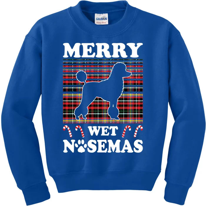 Poodle Merry Wet Nosemas Christmas Poodle Owner Funny Gift Kids Sweatshirt