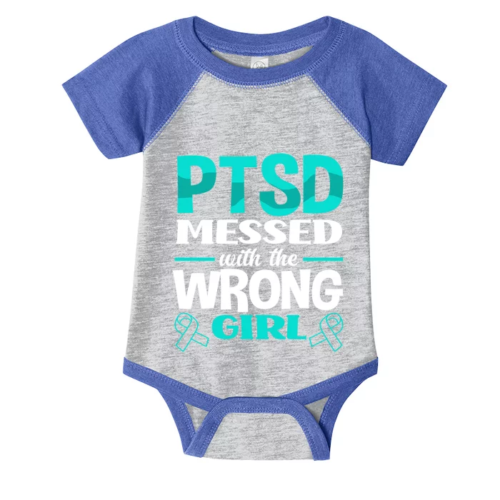 Ptsd Messed With The Wrong Ptsd Awareness Gift Infant Baby Jersey Bodysuit