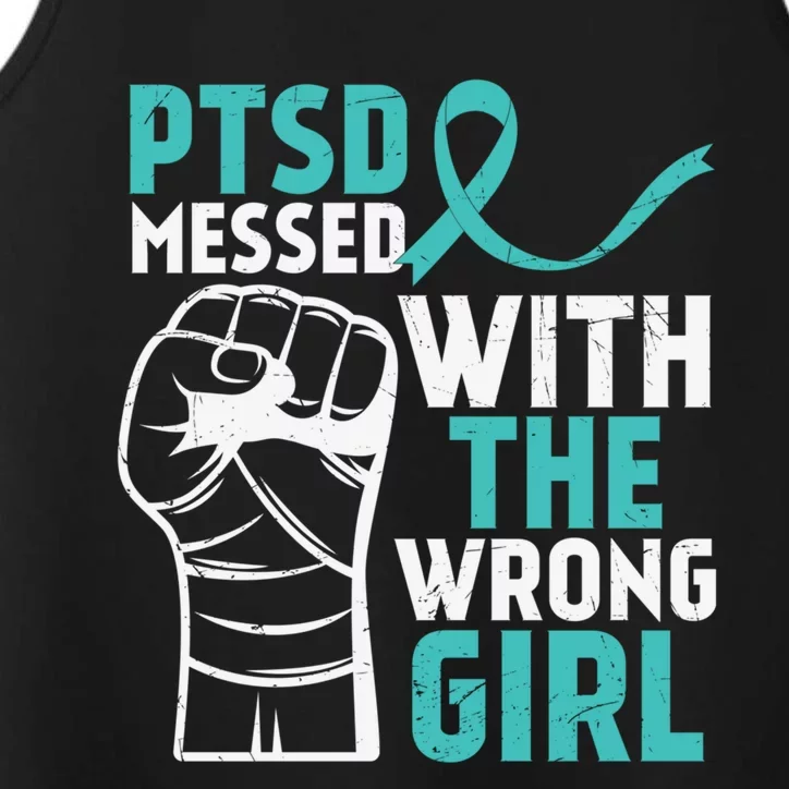 Ptsd Messed With The Wrong Soldier Veteran Fight Ptsd Gift Performance Tank