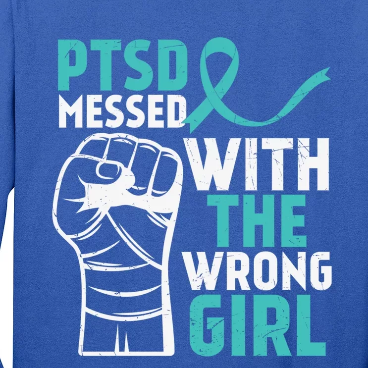 Ptsd Messed With The Wrong Soldier Veteran Fight Ptsd Gift Long Sleeve Shirt