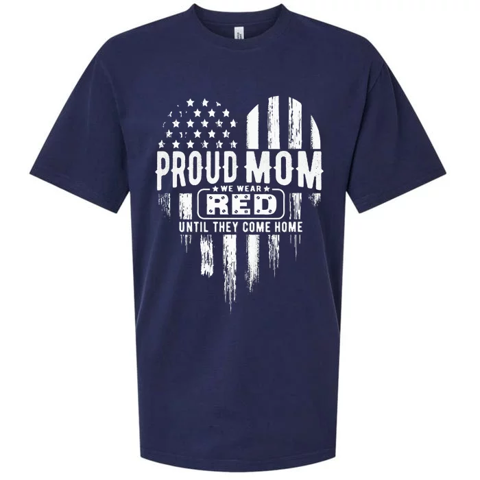 Proud Mom We Wear Red Friday Military Sueded Cloud Jersey T-Shirt