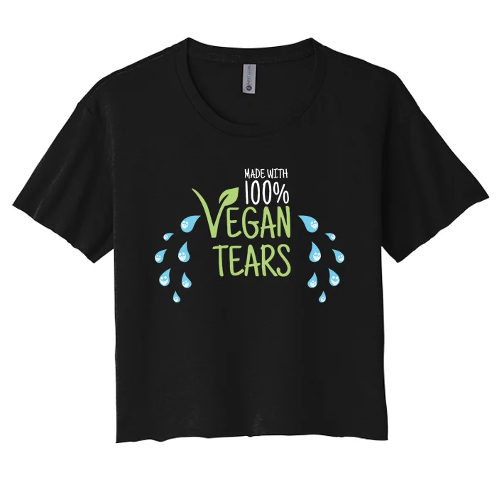 Papaswolio Made With 100% Vegan Tears Women's Crop Top Tee