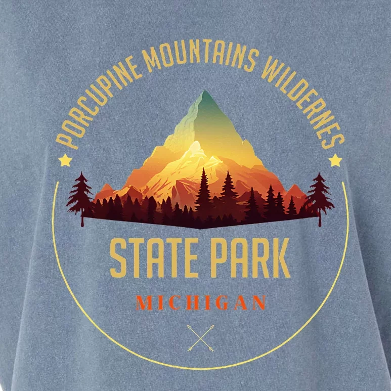 Porcupine Mountains Wilderness State Park Souvenir Garment-Dyed Women's Muscle Tee