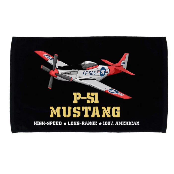 P51 Mustang World War Ii Fighter Bomber Microfiber Hand Towel