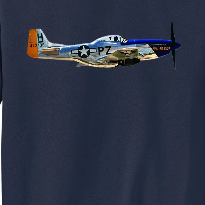 P51 Mustang WWII Fighter Plane US Military Aviation History Sweatshirt