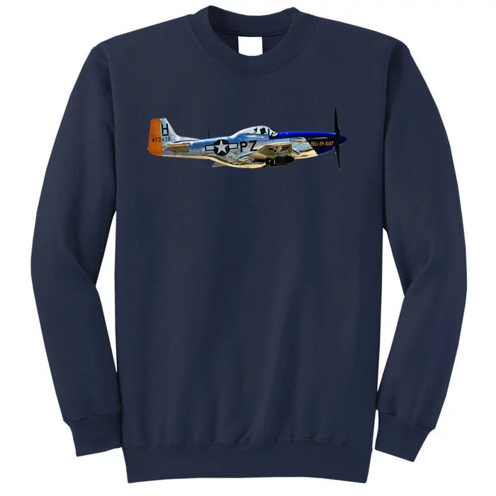 P51 Mustang WWII Fighter Plane US Military Aviation History Sweatshirt