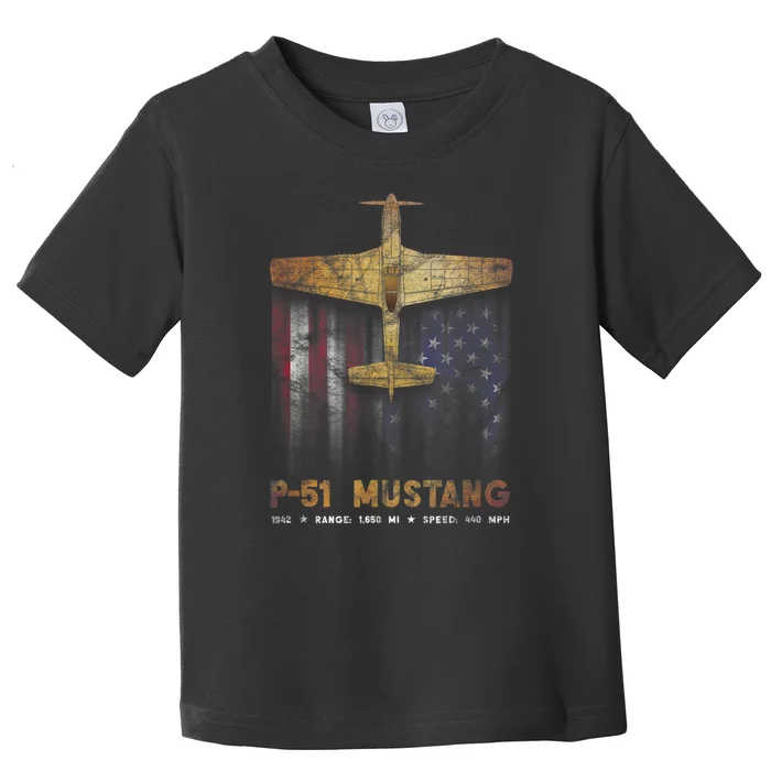 P51 Mustang WWII Fighter Plane Toddler T-Shirt