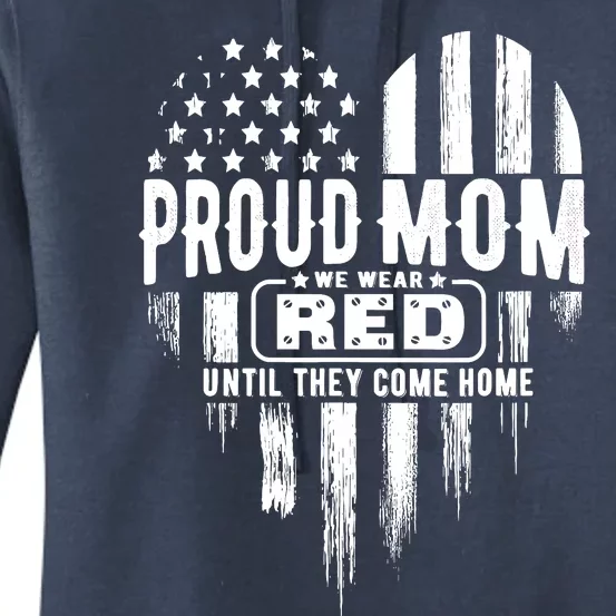 Proud Mom We Wear Red Friday Military Women's Pullover Hoodie