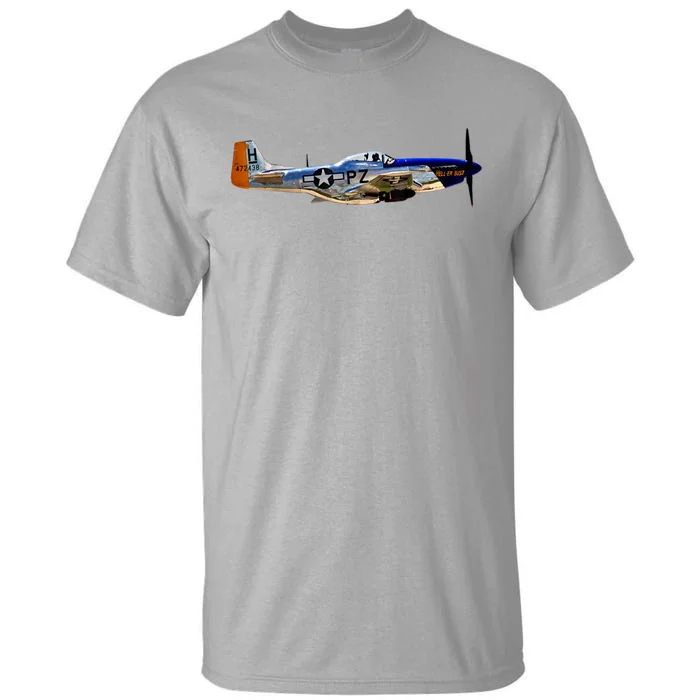 P51 Mustang WWII Fighter Plane US Military Aviation History Tall T-Shirt