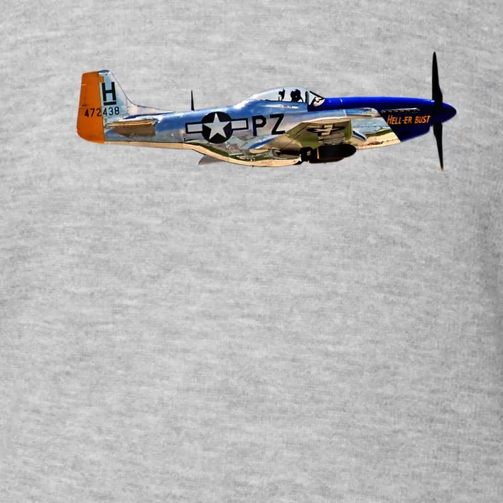 P51 Mustang WWII Fighter Plane US Military Aviation History Toddler Sweatshirt