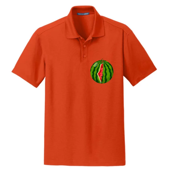 Palestine Map Watermelon Arabic Calligraphy Dry Zone Grid Performance Polo