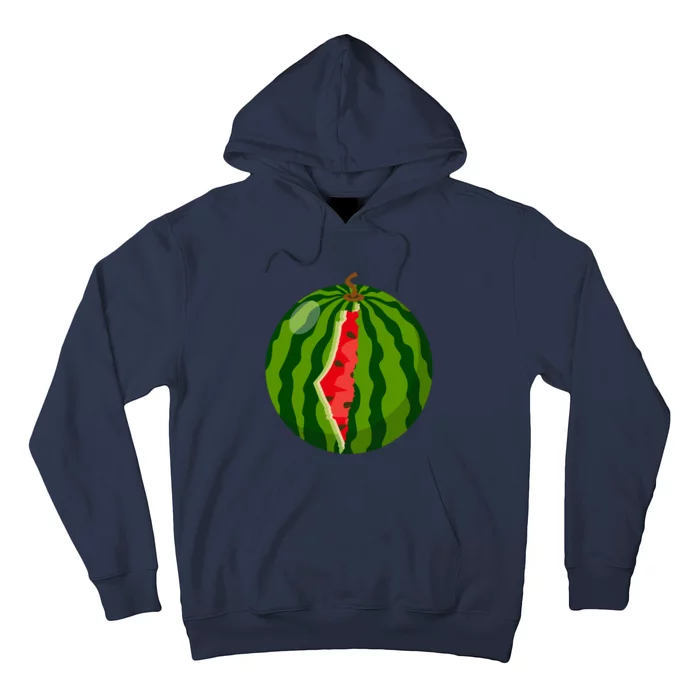 Palestine Map Watermelon Arabic Calligraphy Hoodie