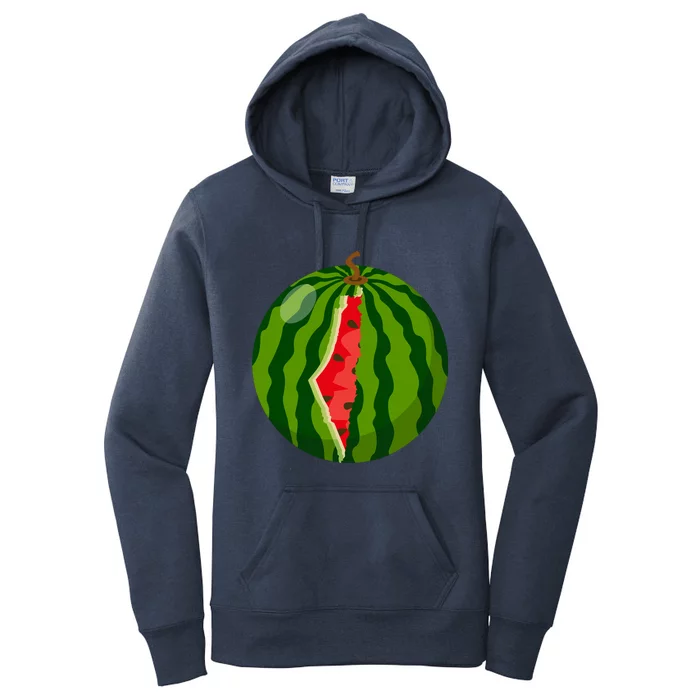 Palestine Map Watermelon Arabic Calligraphy Women's Pullover Hoodie