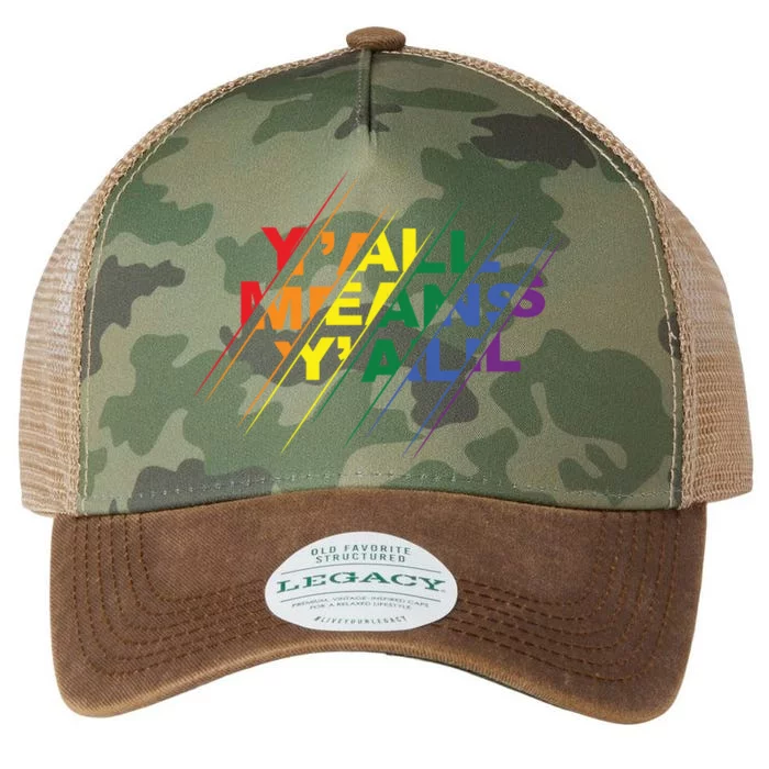 Pride Month Y'all Means Lgbt Rainbow Flag Great Gift Legacy Tie Dye Trucker Hat