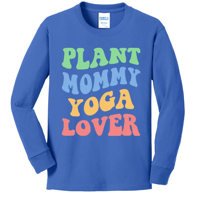 Plant Mommy Yoga Lover Succulent Mom Plant Mama Gift Kids Long Sleeve Shirt