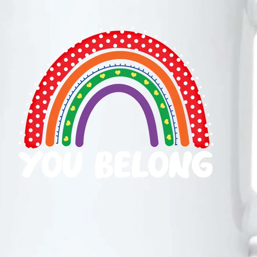 Pride Month You Belong Lgbt Rainbow Flag Gift Black Color Changing Mug