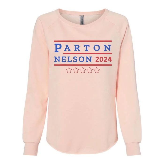 Parton & Nelson 2024 Election Funny Womens California Wash Sweatshirt