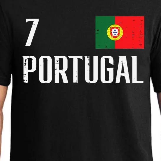 Portugal Number 7 Portuguese Soccer Pajama Set