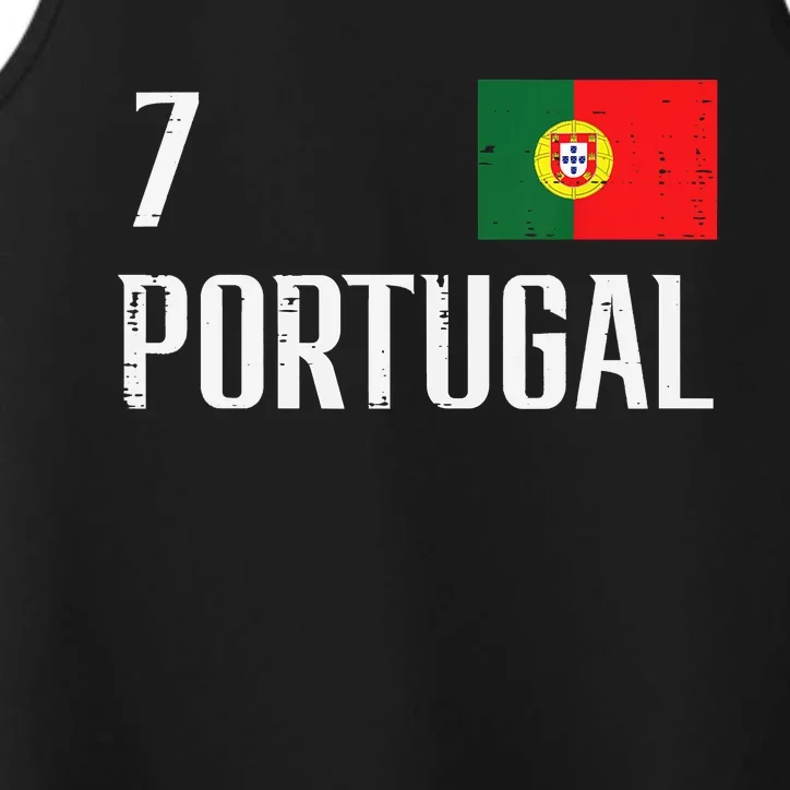 Portugal Number 7 Portuguese Soccer Performance Tank