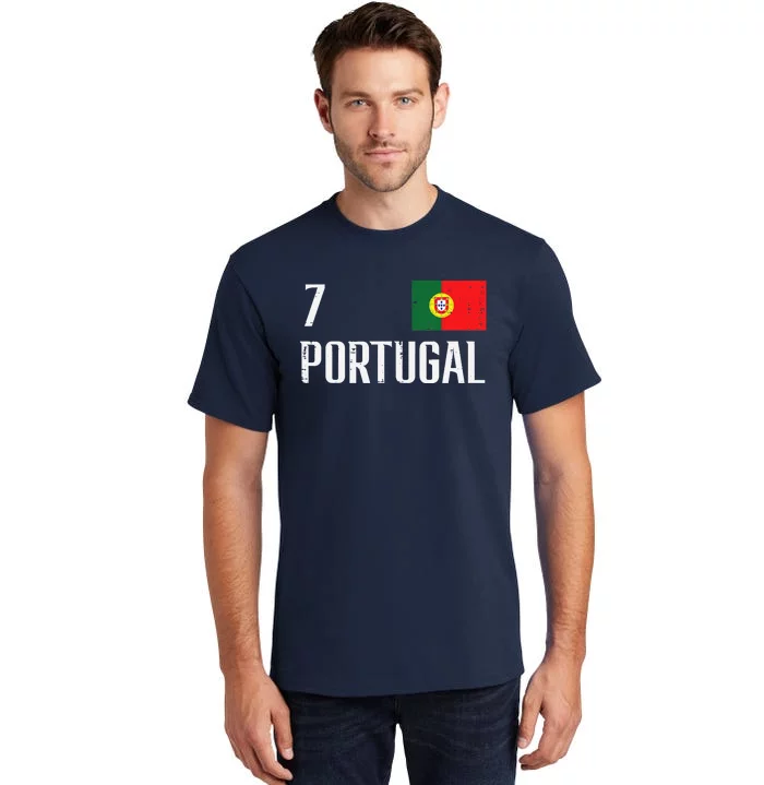 Portugal Number 7 Portuguese Soccer Tall T-Shirt