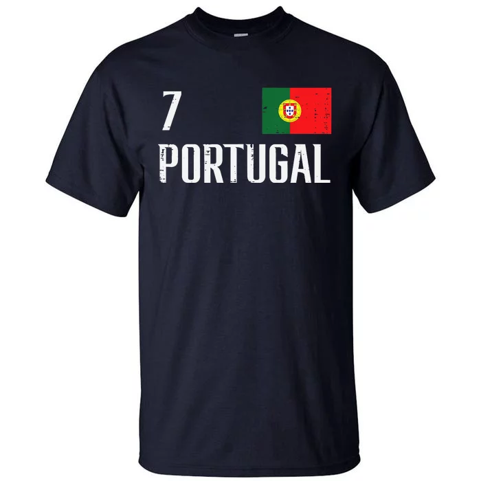 Portugal Number 7 Portuguese Soccer Tall T-Shirt