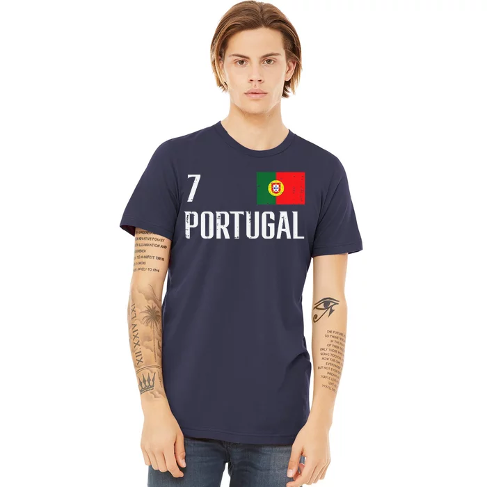 Portugal Number 7 Portuguese Soccer Premium T-Shirt