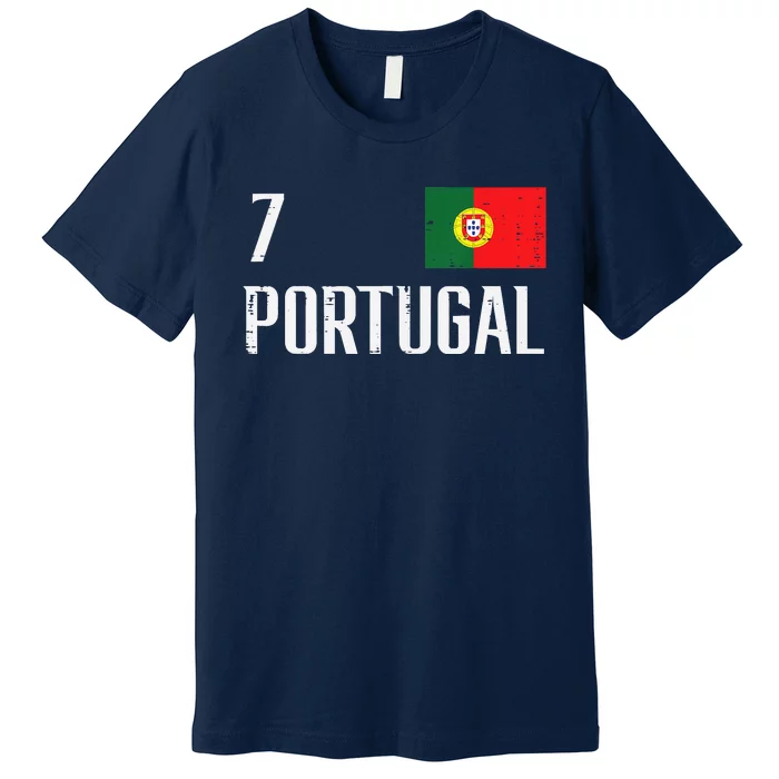 Portugal Number 7 Portuguese Soccer Premium T-Shirt