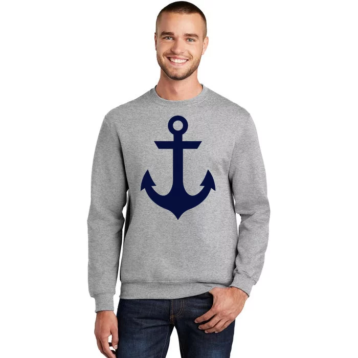 Preppy Nautical Anchor Gifts For Sailors Boaters & Yachting Tall Sweatshirt