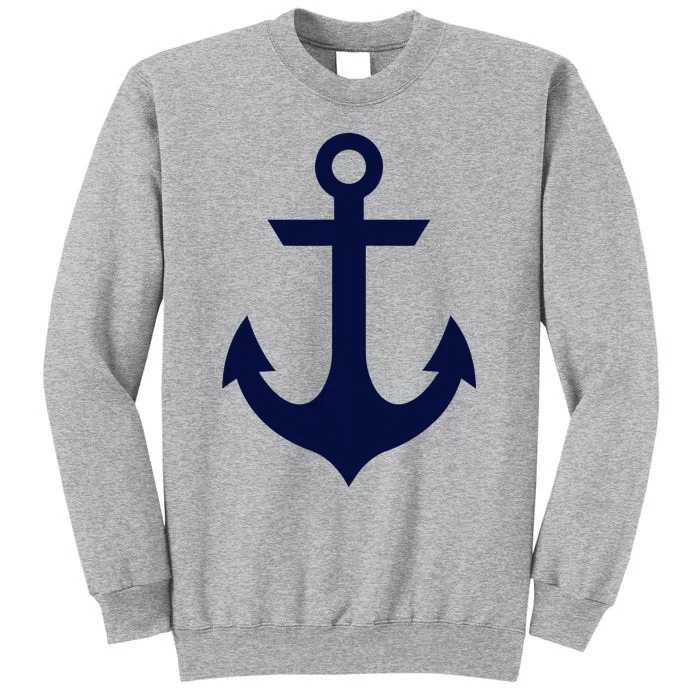 Preppy Nautical Anchor Gifts For Sailors Boaters & Yachting Tall Sweatshirt