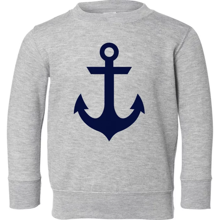 Preppy Nautical Anchor Gifts For Sailors Boaters & Yachting Toddler Sweatshirt