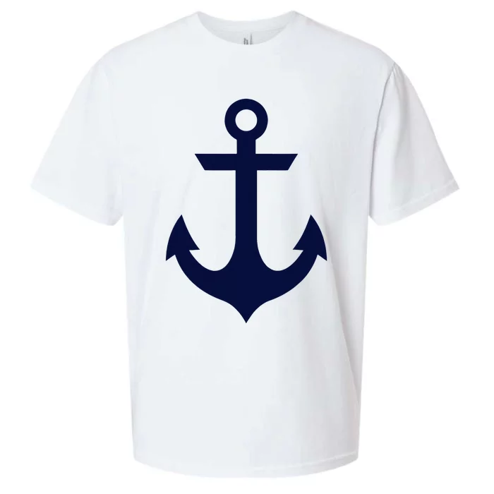 Preppy Nautical Anchor Gifts For Sailors Boaters & Yachting Sueded Cloud Jersey T-Shirt