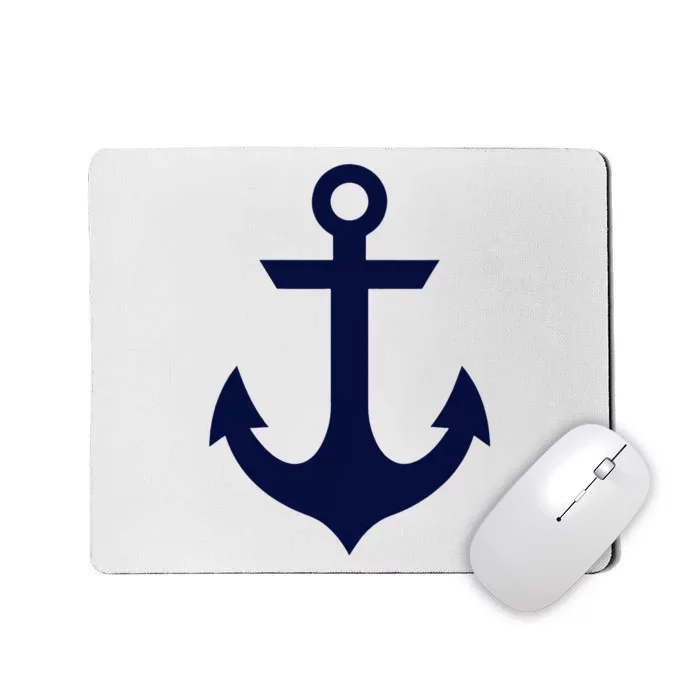 Preppy Nautical Anchor Gifts For Sailors Boaters & Yachting Mousepad