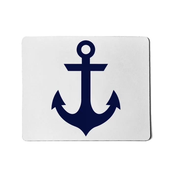 Preppy Nautical Anchor Gifts For Sailors Boaters & Yachting Mousepad