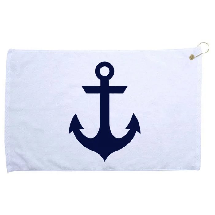 Preppy Nautical Anchor Gifts For Sailors Boaters & Yachting Grommeted Golf Towel