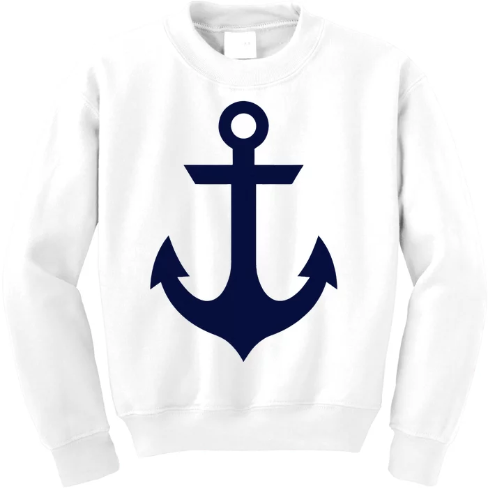 Preppy Nautical Anchor Gifts For Sailors Boaters & Yachting Kids Sweatshirt