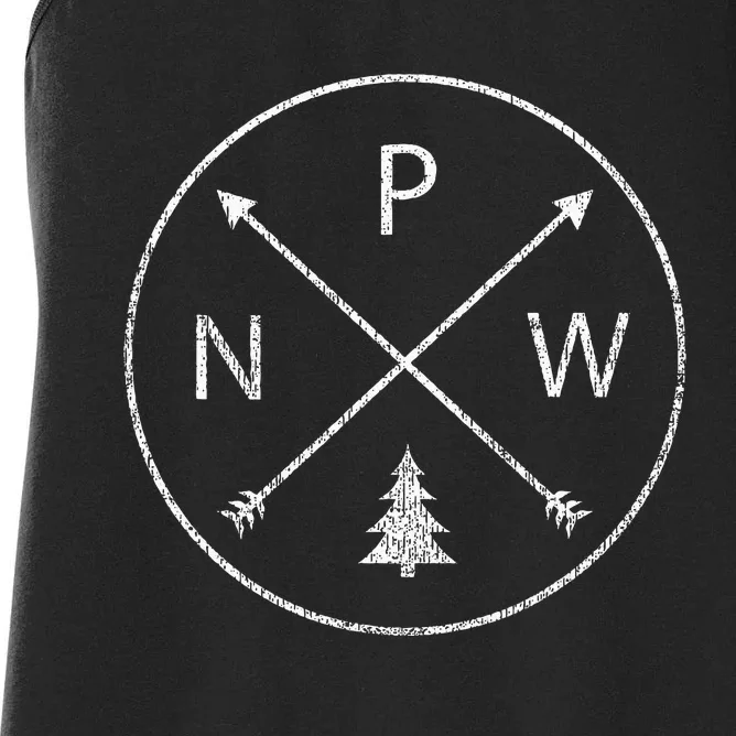 Pacific Northwest Apparel Arrows Pine Tree Pnw Women's Racerback Tank