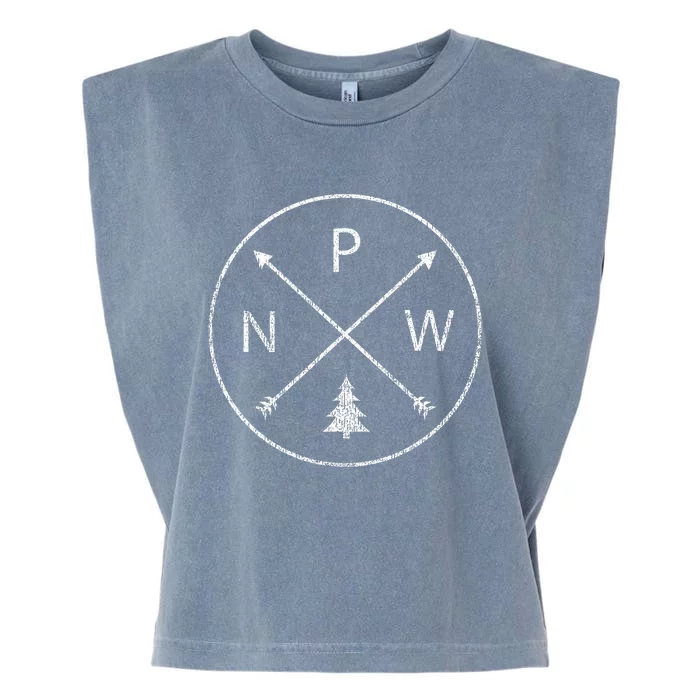 Pacific Northwest Apparel Arrows Pine Tree Pnw Garment-Dyed Women's Muscle Tee