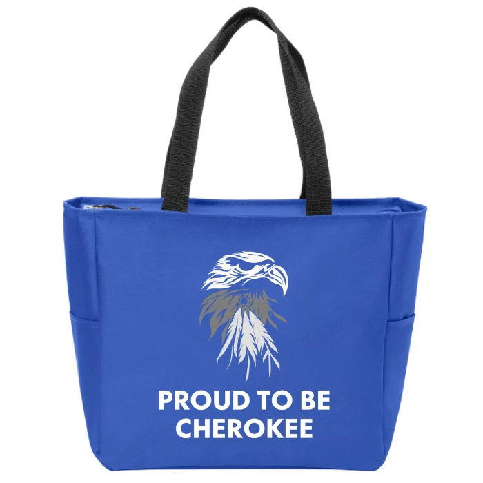 Pride Native American Gift Proud To Be Cherokee Proud Cute Gift Zip Tote Bag