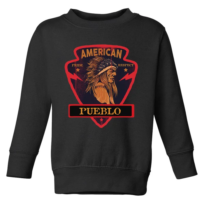 Pueblo Native American Indian Pride Respect Arrow Toddler Sweatshirt