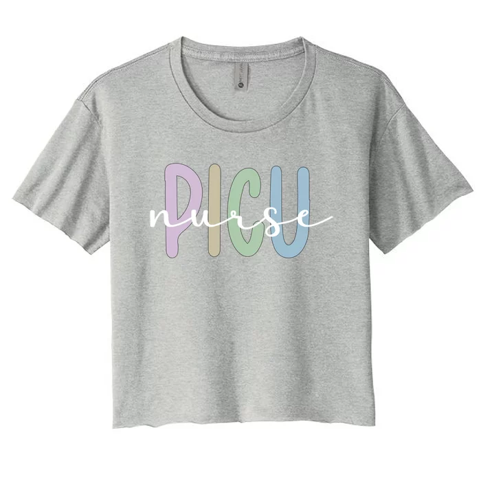 Picu Nurse Appreciation Pediatric Intensive Care Unit Funny Gift Women's Crop Top Tee