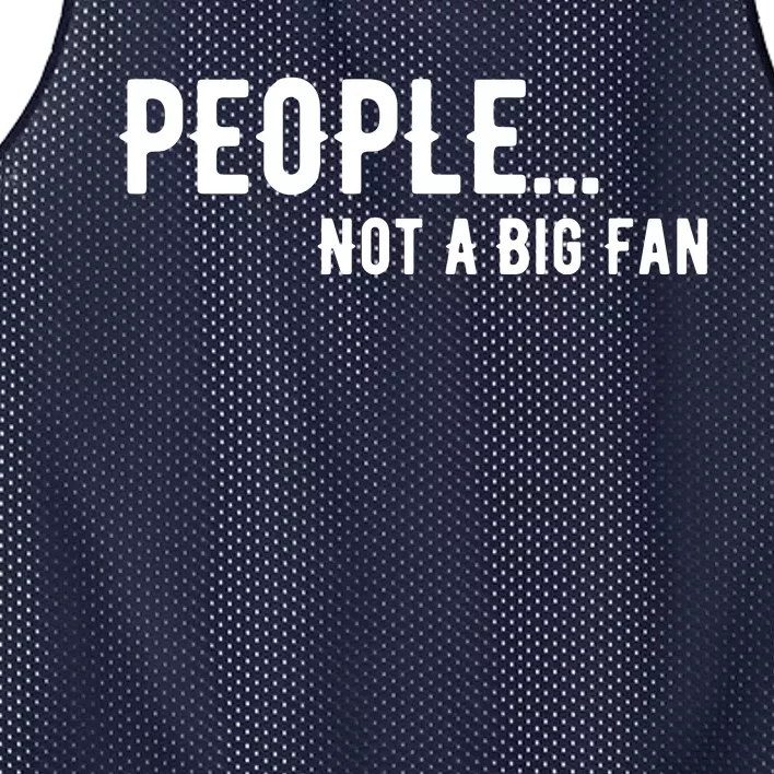 People Not A Big Fan Funny Introvert Mesh Reversible Basketball Jersey Tank