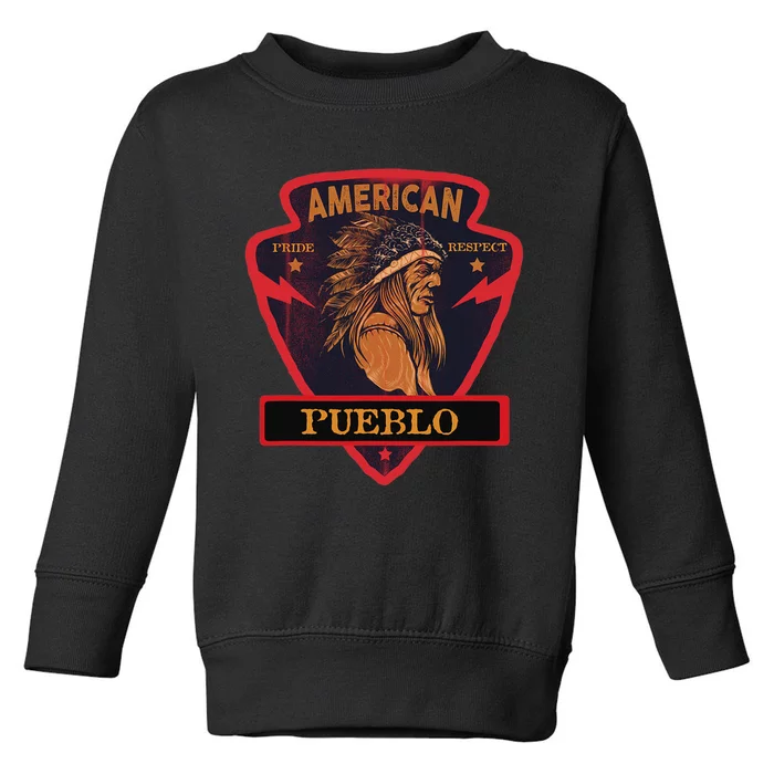 Pueblo Native American Indian Pride Respect Arrow Toddler Sweatshirt