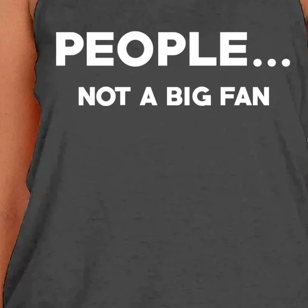 People Not A Big Fan Funny Introvert Women's Knotted Racerback Tank