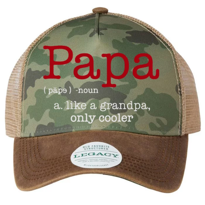 Papa Noun A Like A Grandpa Only Cooler Legacy Tie Dye Trucker Hat