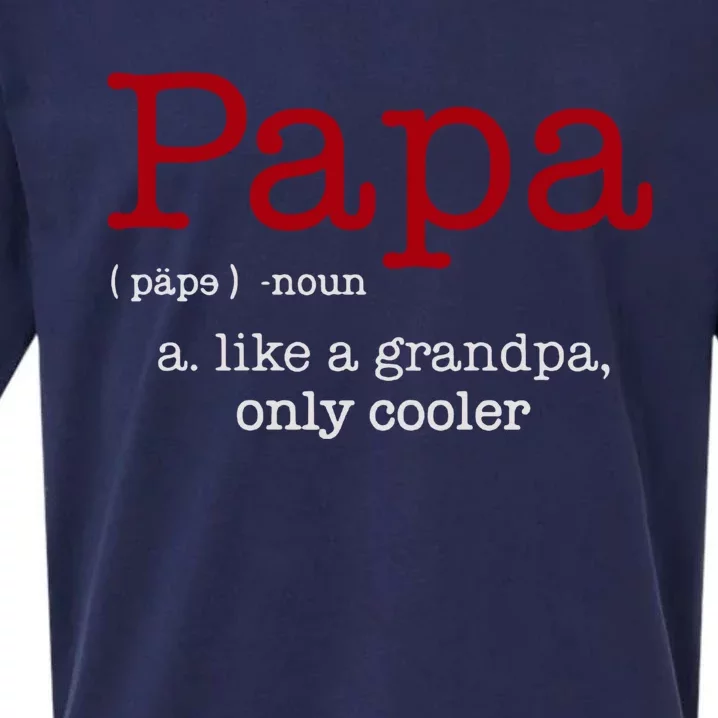 Papa Noun A Like A Grandpa Only Cooler Sueded Cloud Jersey T-Shirt