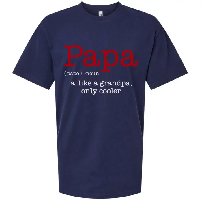 Papa Noun A Like A Grandpa Only Cooler Sueded Cloud Jersey T-Shirt