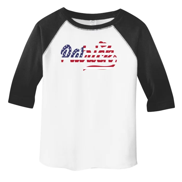 Patrick Name American Flag Gift Toddler Fine Jersey T-Shirt