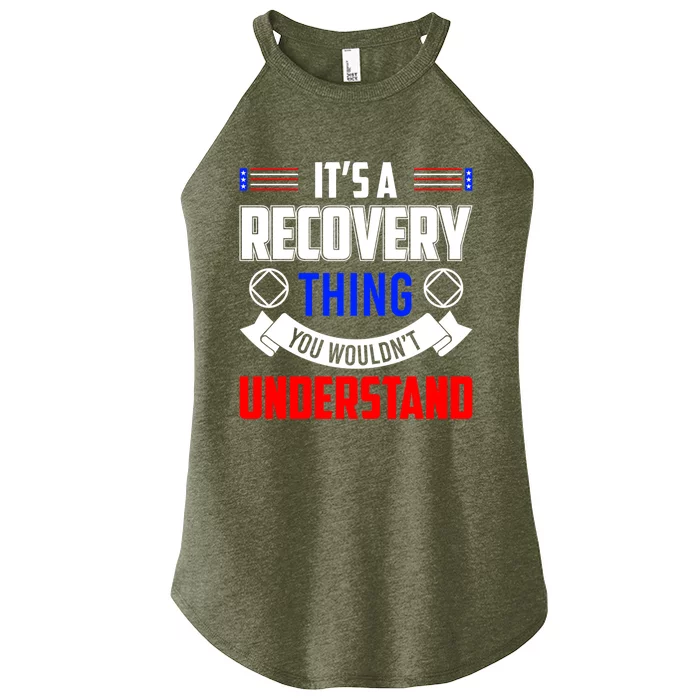 Patriotic Narcotics Anonymous Design Funny Recovery Cute Gift Women’s Perfect Tri Rocker Tank